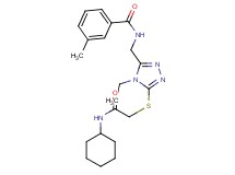 N-[(5-{[2-(cyclohexylamino)-2-oxoethyl]thio}-4-ethyl-4H-1,2,4-triazol-3-yl)methyl]-3-methylbenzamide