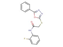 N-(2-fluorophenyl)-2-[(5-phenyl-1,3,4-oxadiazol-2-yl)thio]acetamide