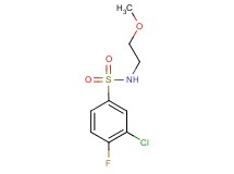 3-chloro-4-fluoro-N-(2-methoxyethyl)benzenesulfonamide