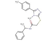 2-{[4-methyl-5-(4-methylphenyl)-4H-1,2,4-triazol-3-yl]thio}-N-(1-phenylethyl)acetamide