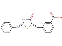 3-{[4-oxo-2-(phenylimino)-1,3-thiazolidin-5-ylidene]methyl}benzoic acid