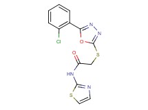 2-{[5-(2-chlorophenyl)-1,3,4-oxadiazol-2-yl]thio}-N-1,3-thiazol-2-ylacetamide