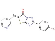 2-(4-bromophenyl)-5-(3-pyridinylmethylene)[1,3]thiazolo[3,2-b][1,2,4]triazol-6(5H)-one