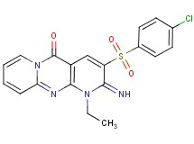 3-[(4-chlorophenyl)sulfonyl]-1-ethyl-2-imino-1,2-dihydro-5H-dipyrido[1,2-a:2',3'-d]pyrimidin-5-one