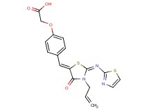 (4-{[3-allyl-4-oxo-2-(1,3-thiazol-2-ylimino)-1,3-thiazolidin-5-ylidene]methyl}phenoxy)acetic acid