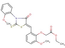 ethyl (2-methoxy-6-{[3-(2-methoxyphenyl)-4-oxo-2-thioxo-1,3-thiazolidin-5-ylidene]methyl}phenoxy)acetate