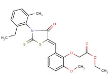 ethyl (2-{[3-(2-ethyl-6-methylphenyl)-4-oxo-2-thioxo-1,3-thiazolidin-5-ylidene]methyl}-6-methoxyphenoxy)acetate