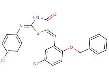 5-[2-(benzyloxy)-5-chlorobenzylidene]-2-[(4-chlorophenyl)imino]-1,3-thiazolidin-4-one