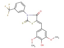 5-(4-hydroxy-3,5-dimethoxybenzylidene)-2-thioxo-3-[3-(trifluoromethyl)phenyl]-1,3-thiazolidin-4-one
