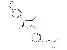 (3-{[3-(4-ethylphenyl)-4-oxo-2-thioxo-1,3-thiazolidin-5-ylidene]methyl}phenoxy)acetic acid
