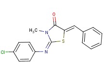 5-benzylidene-2-[(4-chlorophenyl)imino]-3-methyl-1,3-thiazolidin-4-one
