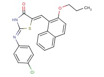 2-[(4-chlorophenyl)imino]-5-[(2-propoxy-1-naphthyl)methylene]-1,3-thiazolidin-4-one