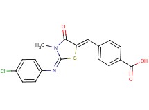 4-({2-[(4-chlorophenyl)imino]-3-methyl-4-oxo-1,3-thiazolidin-5-ylidene}methyl)benzoic acid