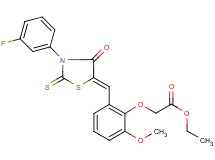 ethyl (2-{[3-(3-fluorophenyl)-4-oxo-2-thioxo-1,3-thiazolidin-5-ylidene]methyl}-6-methoxyphenoxy)acetate