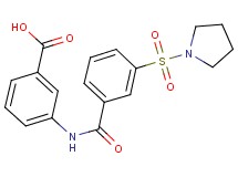 3-{[3-(1-pyrrolidinylsulfonyl)benzoyl]amino}benzoic acid