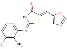 2-[(3-chloro-2-methylphenyl)imino]-5-(2-furylmethylene)-1,3-thiazolidin-4-one