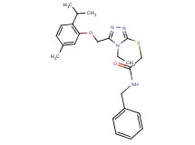 N-benzyl-2-({4-ethyl-5-[(2-isopropyl-5-methylphenoxy)methyl]-4H-1,2,4-triazol-3-yl}thio)acetamide