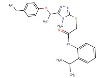 2-({5-[1-(4-ethylphenoxy)ethyl]-4-methyl-4H-1,2,4-triazol-3-yl}thio)-N-(2-isopropylphenyl)acetamide