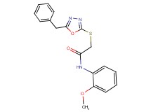 2-[(5-benzyl-1,3,4-oxadiazol-2-yl)thio]-N-(2-methoxyphenyl)acetamide