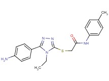 2-{[5-(4-aminophenyl)-4-ethyl-4H-1,2,4-triazol-3-yl]thio}-N-(4-methylphenyl)acetamide