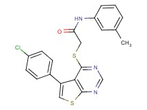 2-{[5-(4-chlorophenyl)thieno[2,3-d]pyrimidin-4-yl]thio}-N-(3-methylphenyl)acetamide