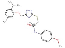 2-({4-ethyl-5-[(2-isopropyl-5-methylphenoxy)methyl]-4H-1,2,4-triazol-3-yl}thio)-N-(4-methoxyphenyl)acetamide