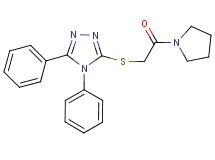 3-{[2-oxo-2-(1-pyrrolidinyl)ethyl]thio}-4,5-diphenyl-4H-1,2,4-triazole
