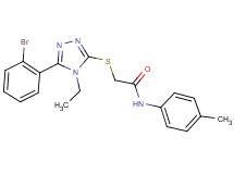 2-{[5-(2-bromophenyl)-4-ethyl-4H-1,2,4-triazol-3-yl]thio}-N-(4-methylphenyl)acetamide