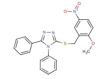 3-[(2-methoxy-5-nitrobenzyl)thio]-4,5-diphenyl-4H-1,2,4-triazole