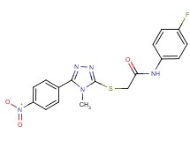 N-(4-fluorophenyl)-2-{[4-methyl-5-(4-nitrophenyl)-4H-1,2,4-triazol-3-yl]thio}acetamide