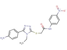 2-{[5-(4-aminophenyl)-4-ethyl-4H-1,2,4-triazol-3-yl]thio}-N-(4-nitrophenyl)acetamide