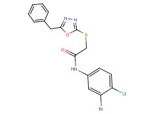 2-[(5-benzyl-1,3,4-oxadiazol-2-yl)thio]-N-(3-bromo-4-chlorophenyl)acetamide