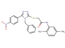2-{[4-benzyl-5-(4-nitrophenyl)-4H-1,2,4-triazol-3-yl]thio}-N-(2,5-dimethylphenyl)acetamide