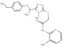 2-({5-[1-(4-ethylphenoxy)ethyl]-4-methyl-4H-1,2,4-triazol-3-yl}thio)-N-(3-methyl-2-pyridinyl)acetamide