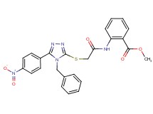 methyl 2-[({[4-benzyl-5-(4-nitrophenyl)-4H-1,2,4-triazol-3-yl]thio}acetyl)amino]benzoate