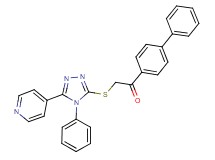 1-(4-biphenylyl)-2-{[4-phenyl-5-(4-pyridinyl)-4H-1,2,4-triazol-3-yl]thio}ethanone
