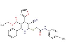 ethyl 5-cyano-4-(2-furyl)-6-({2-[(4-methylphenyl)amino]-2-oxoethyl}thio)-2-phenyl-1,4-dihydro-3-pyridinecarboxylate