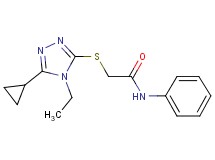 2-[(5-cyclopropyl-4-ethyl-4H-1,2,4-triazol-3-yl)thio]-N-phenylacetamide