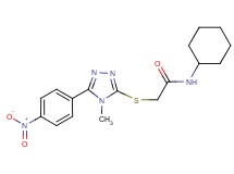 N-cyclohexyl-2-{[4-methyl-5-(4-nitrophenyl)-4H-1,2,4-triazol-3-yl]thio}acetamide