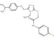 2-({4-ethyl-5-[(4-isopropylphenoxy)methyl]-4H-1,2,4-triazol-3-yl}thio)-N-(4-fluorophenyl)acetamide