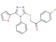 1-(4-fluorophenyl)-2-{[5-(2-furyl)-4-phenyl-4H-1,2,4-triazol-3-yl]thio}ethanone