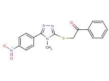 2-{[4-methyl-5-(4-nitrophenyl)-4H-1,2,4-triazol-3-yl]thio}-1-phenylethanone