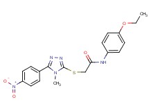 N-(4-ethoxyphenyl)-2-{[4-methyl-5-(4-nitrophenyl)-4H-1,2,4-triazol-3-yl]thio}acetamide
