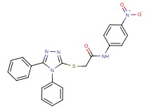 2-[(4,5-diphenyl-4H-1,2,4-triazol-3-yl)thio]-N-(4-nitrophenyl)acetamide