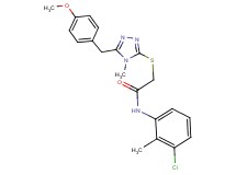N-(3-chloro-2-methylphenyl)-2-{[5-(4-methoxybenzyl)-4-methyl-4H-1,2,4-triazol-3-yl]thio}acetamide