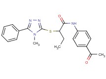 N-(4-acetylphenyl)-2-[(4-methyl-5-phenyl-4H-1,2,4-triazol-3-yl)thio]butanamide