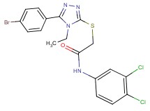 2-{[5-(4-bromophenyl)-4-ethyl-4H-1,2,4-triazol-3-yl]thio}-N-(3,4-dichlorophenyl)acetamide