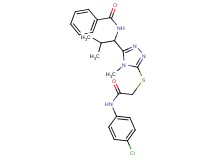 N-{1-[5-({2-[(4-chlorophenyl)amino]-2-oxoethyl}thio)-4-methyl-4H-1,2,4-triazol-3-yl]-2-methylpropyl}benzamide