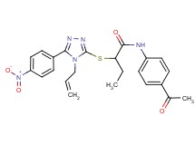 N-(4-acetylphenyl)-2-{[4-allyl-5-(4-nitrophenyl)-4H-1,2,4-triazol-3-yl]thio}butanamide