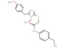 2-{[4-ethyl-5-(4-methoxybenzyl)-4H-1,2,4-triazol-3-yl]thio}-N-(4-ethylphenyl)acetamide